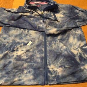 Tie dyed Juicy Couture funnel neck lightweight active wear top